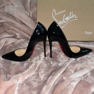 Christian Louboutin So Kate Patent Pointed-Toe Red Sole Pump
